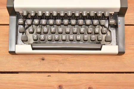 Typewriter on woodの写真素材