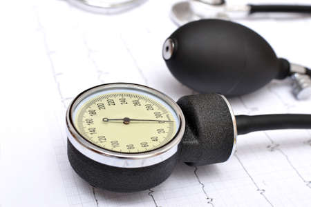 electrocardiogram and stethoscope