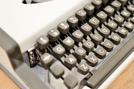 Typewriter on woodの写真素材