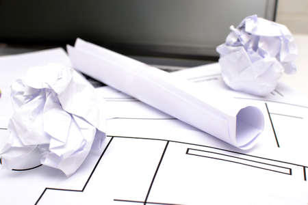 Architect plansの写真素材