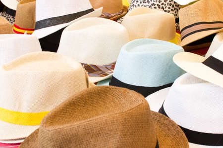 hats on street marketの写真素材