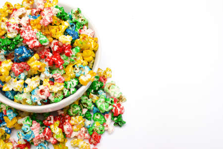 Colored popcornの写真素材