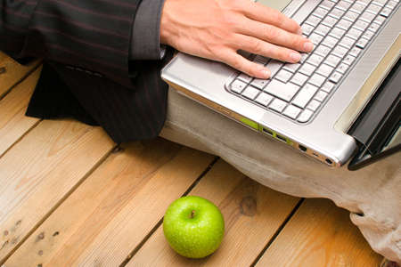 Businessman working with his computerの写真素材