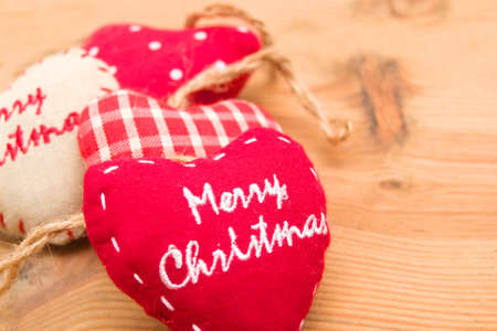Christmas heartsの写真素材