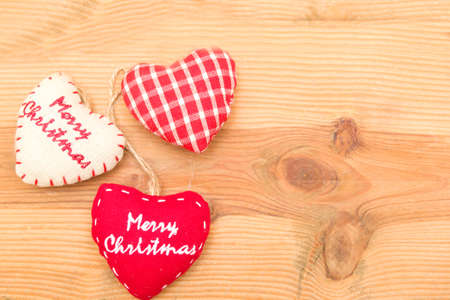 Christmas heartsの写真素材