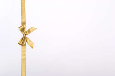 Christmas ribbon on white backgroundの写真素材