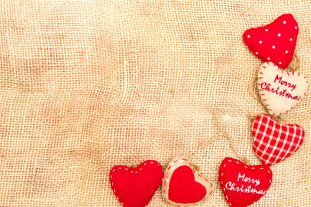 Christmas heartsの写真素材