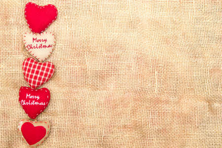 Christmas heartsの写真素材