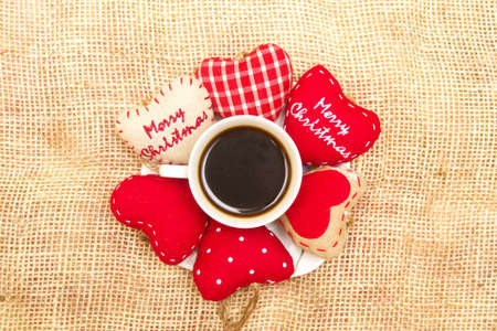 Coffee and Christmas heart