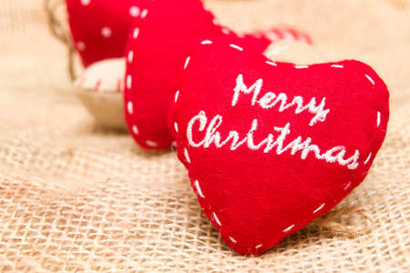 Christmas heartsの写真素材