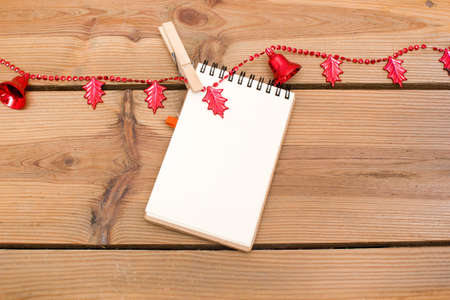 Notebook with Christmas bells