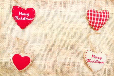 Christmas heartsの写真素材