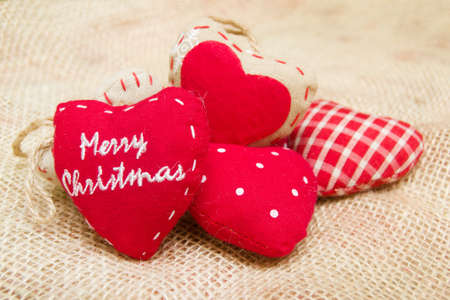 Christmas heartsの写真素材