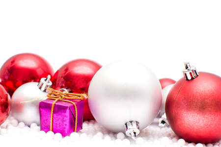 Christmas balls and giftの写真素材