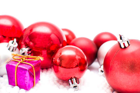 Christmas balls and giftの写真素材