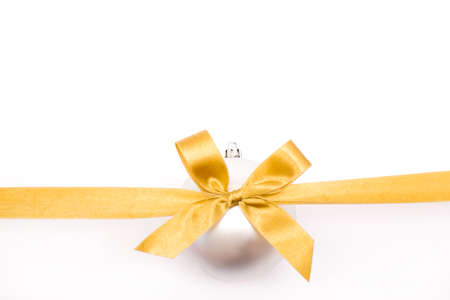 Christmas bow and ballの写真素材