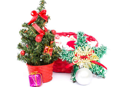 Christmas Tree and Christmas decorationsの写真素材