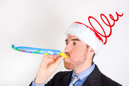 Man celebrating a new year partyの写真素材