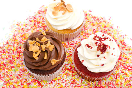 Birthday cupcakesの写真素材