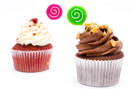 Birthday cupcakesの写真素材