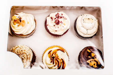 Box cupcakeの写真素材