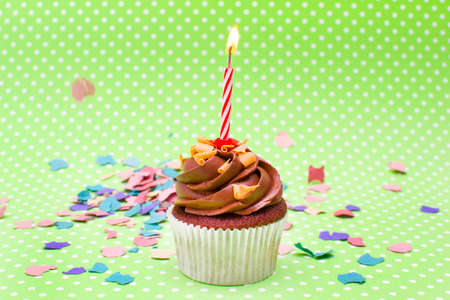 Birthday cupcakeの写真素材