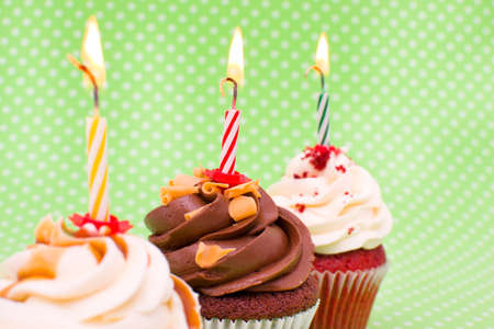 Birthday cupcakesの写真素材