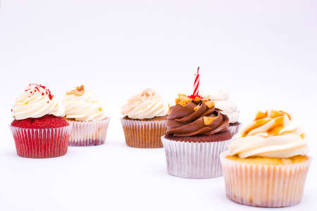 Birthday cupcakesの写真素材