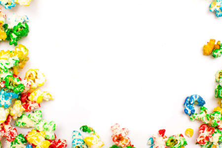 Sweet colored popcornの写真素材