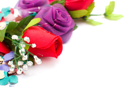 Rose, hearts and confettiの写真素材