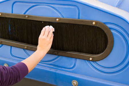 Throwing a paper recycling container