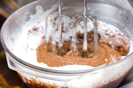 Preparing cupcakes With mixer