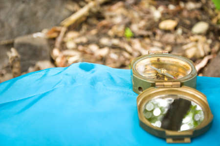 compass on natureの写真素材