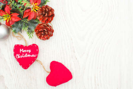 Christmas time. Christmas decoration on wood.の写真素材