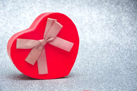 Gift box with heart shapeの写真素材