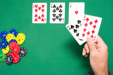 Man playing poker