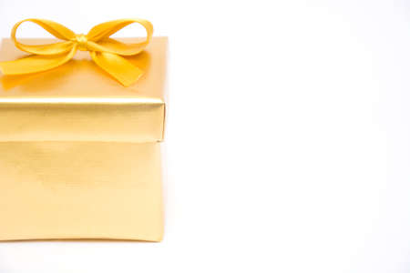 Golden gift boxの写真素材