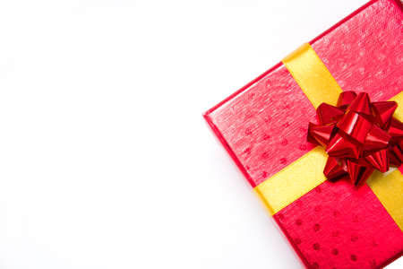 Red gift boxの写真素材