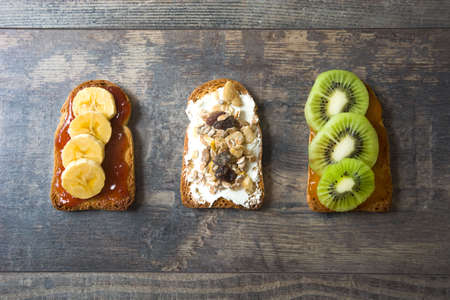 Toasted with fruitの写真素材