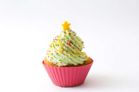 Christmas tree cupcake