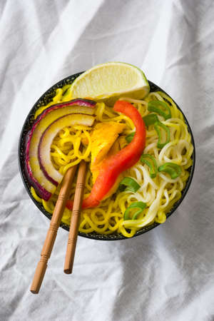 Thai noodles and curry
