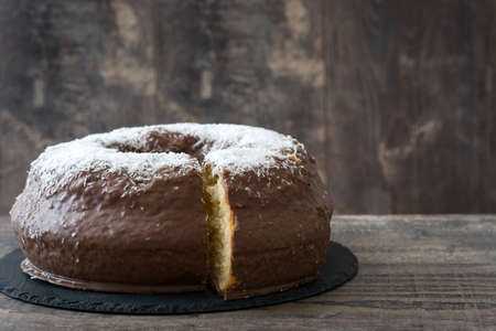 Chocolate and coconut cakeの写真素材