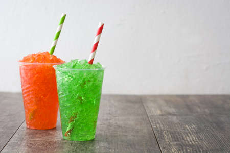 Colorful summer slushiesの写真素材