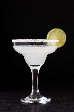 Margarita cocktail on slate backgroundの写真素材