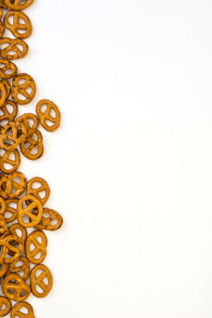 Pretzels isolated on white background.copyspaceの写真素材