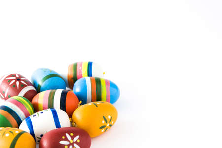 Easter eggs isolated on white background.