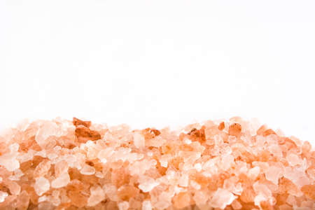 Himalayan salt isolated on white backgroundの写真素材