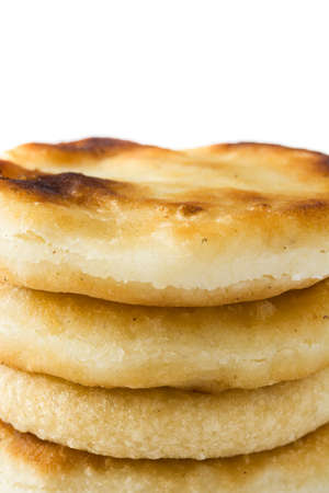 Arepas isolated on white background. Venezuelan typical foodの写真素材