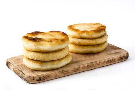Arepas isolated on white background. Venezuelan typical foodの写真素材