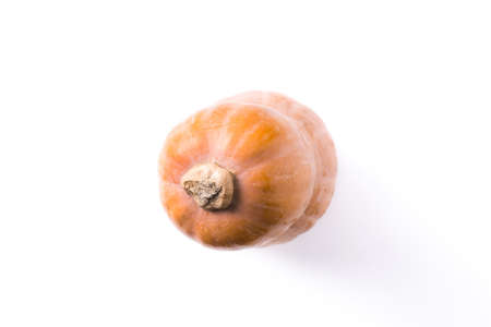 Butternut pumpkin isolated on white background. Top viewの写真素材